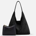 Slouchy Vegan Suede Shoulder Bag, Hobo Tote - NOA