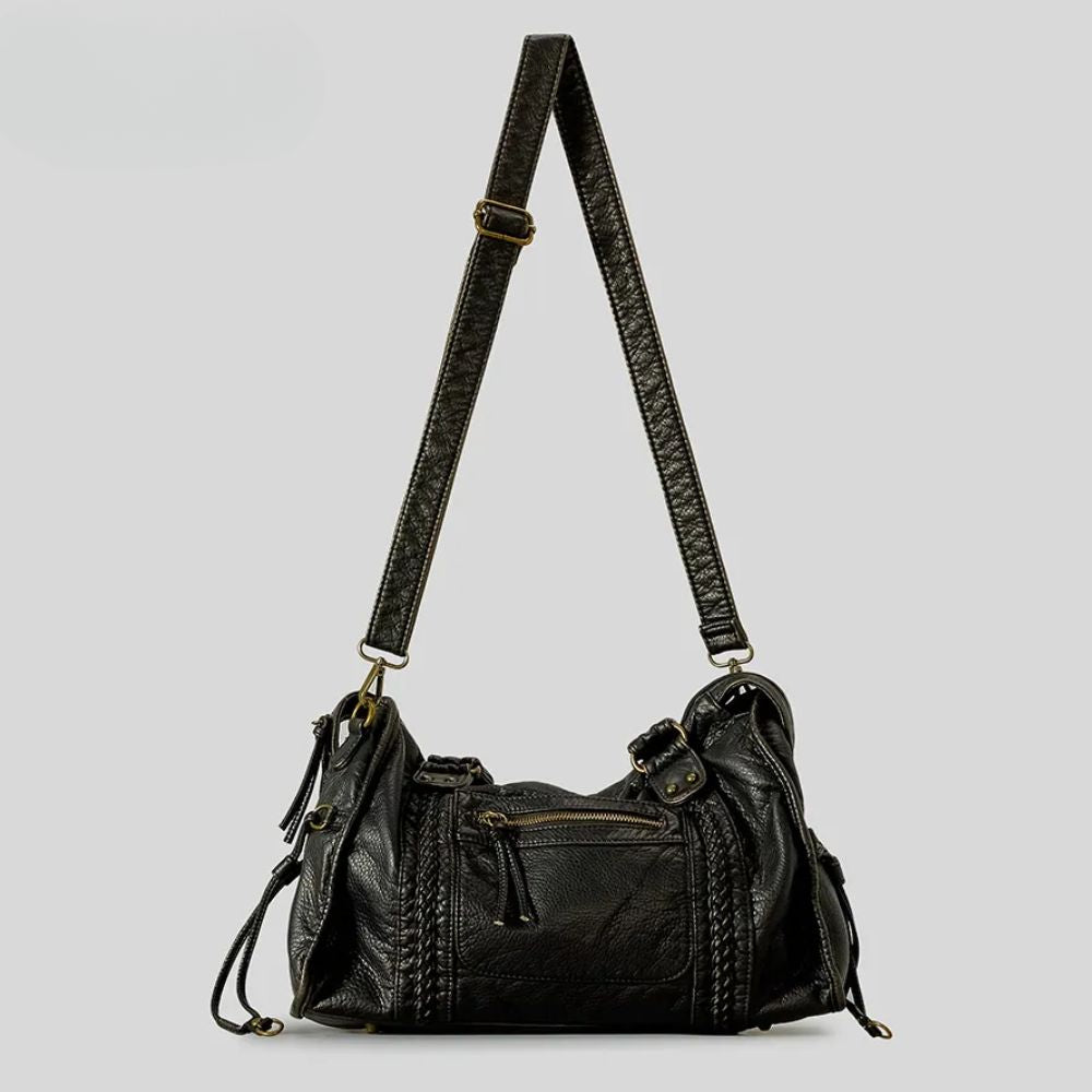 Large Vintage Handbag, 13" Laptop Zip Tote - FREYA