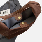 Slouchy Vegan Suede Shoulder Bag, Hobo Tote - NOA