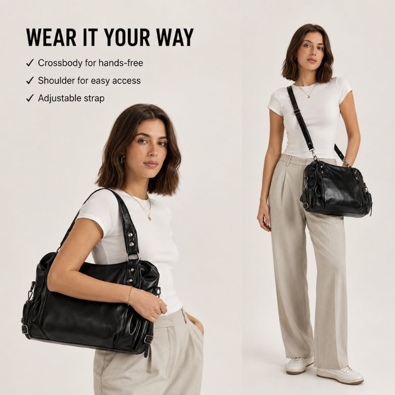Soft Retro Handbag for School & Work - AURA