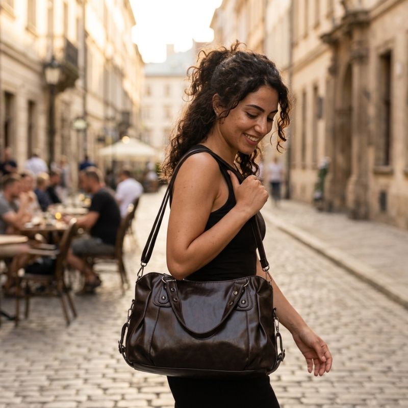 Soft Retro Handbag for School & Work - AURA