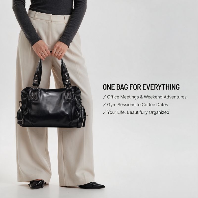 Soft Retro Handbag for School & Work - AURA