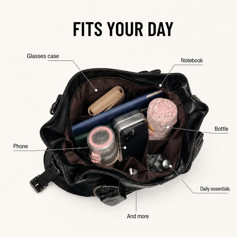 Soft Retro Handbag for School & Work - AURA