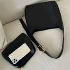 Hobo Shoulder Bag with Matching Pouch - ELARA