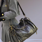 Large Vintage Handbag, 13" Laptop Zip Tote - FREYA