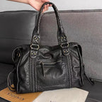 Large Vintage Handbag, 13" Laptop Zip Tote - FREYA