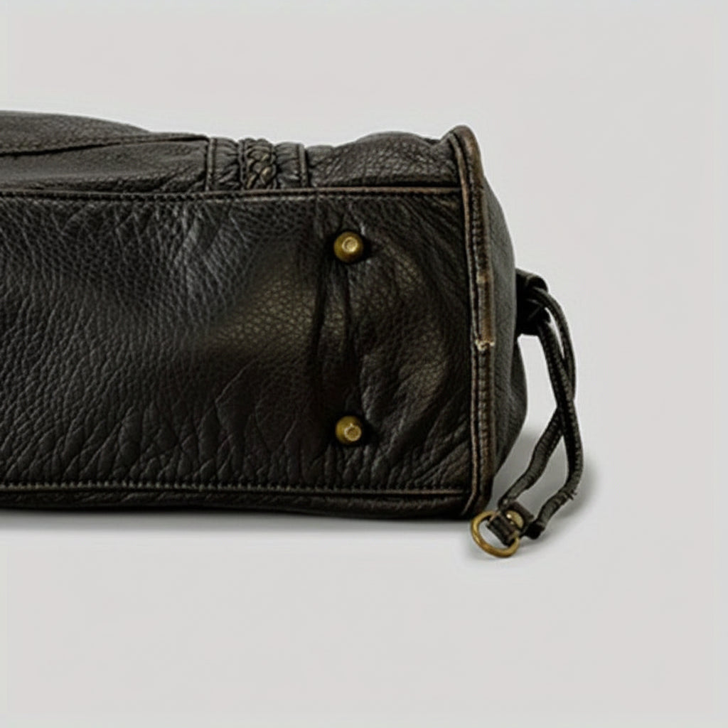 Large Vintage Handbag, 13" Laptop Zip Tote - FREYA