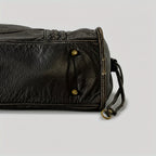 Large Vintage Handbag, 13" Laptop Zip Tote - FREYA