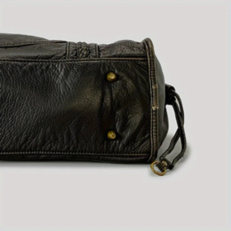 Large Vintage Handbag, 13" Laptop Zip Tote - FREYA
