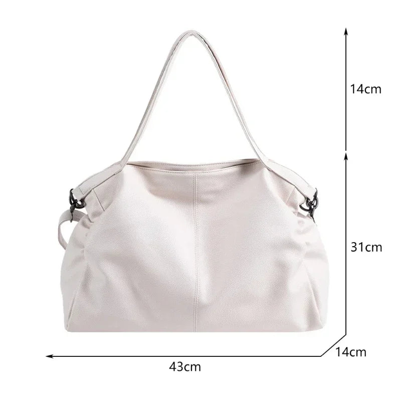 Large Soft Handbag, 13" Laptop Tote Bag - MILA