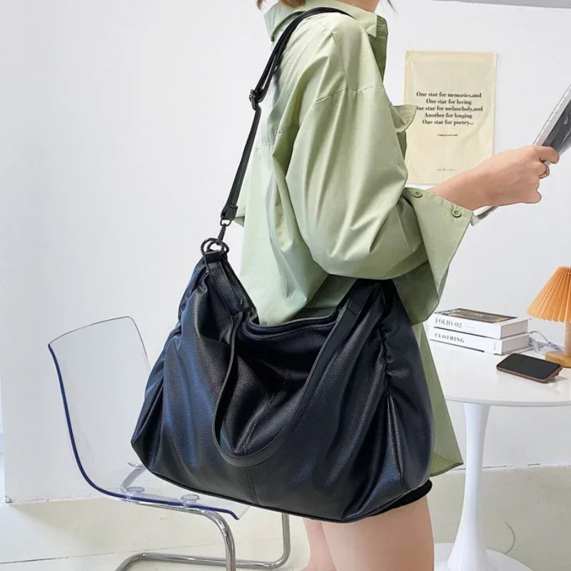 Large Soft Handbag, 13" Laptop Tote Bag - MILA