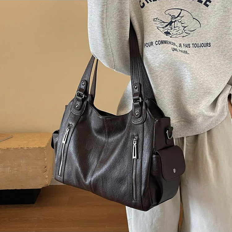 Zip Tote Bag, Soft Everyday Bag - STELLA