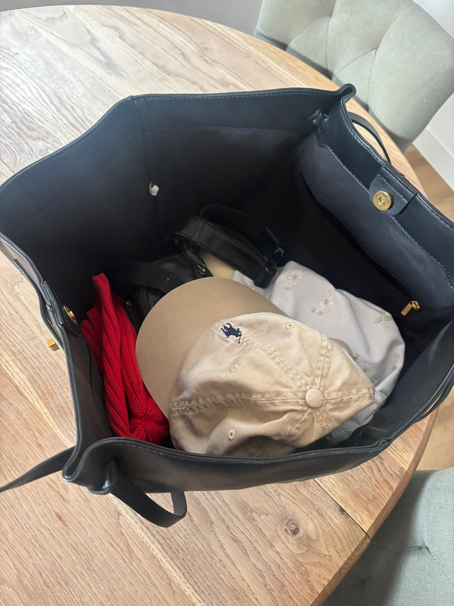SOHO tote bag customer photo showing interior capacity