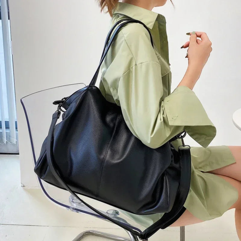 Large Soft Handbag, 13" Laptop Tote Bag - MILA