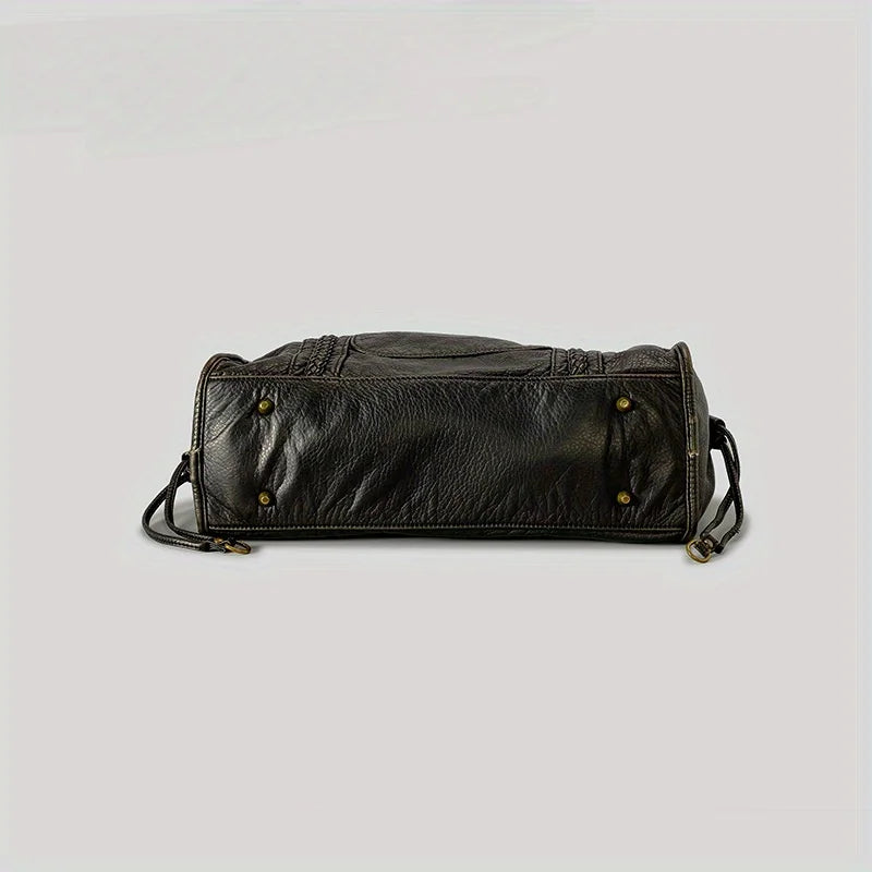 Large Vintage Handbag, 13" Laptop Zip Tote - FREYA