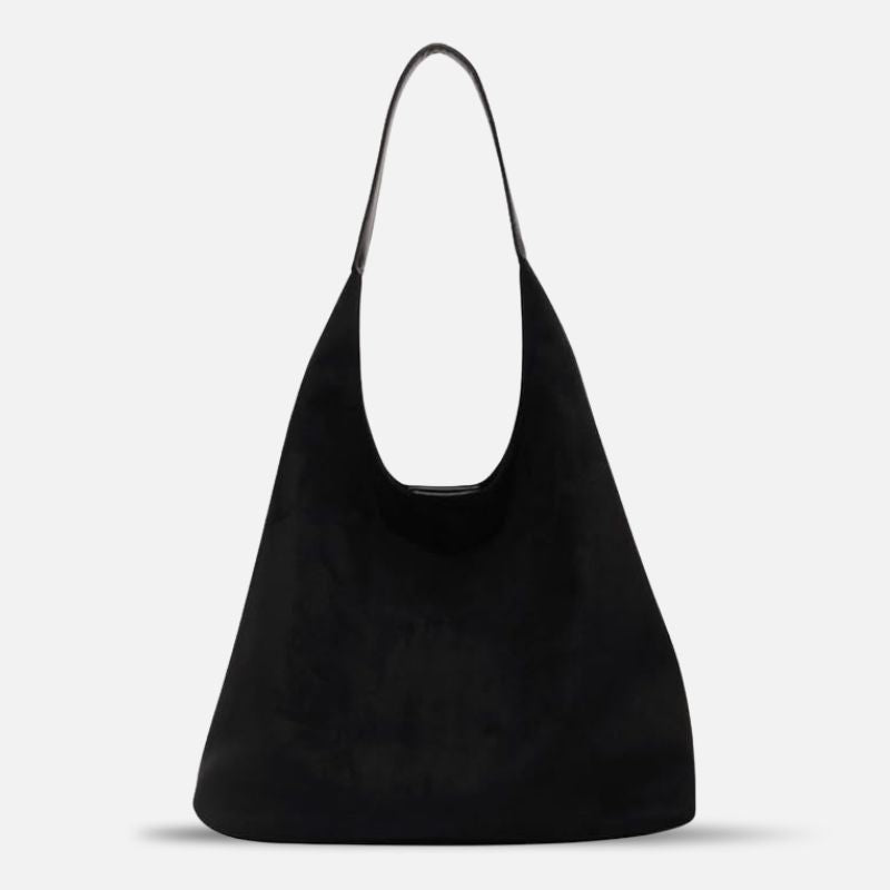 Slouchy Vegan Suede Shoulder Bag, Hobo Tote - NOA