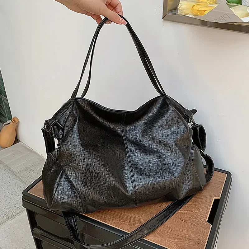 Large Soft Handbag, 13" Laptop Tote Bag - MILA