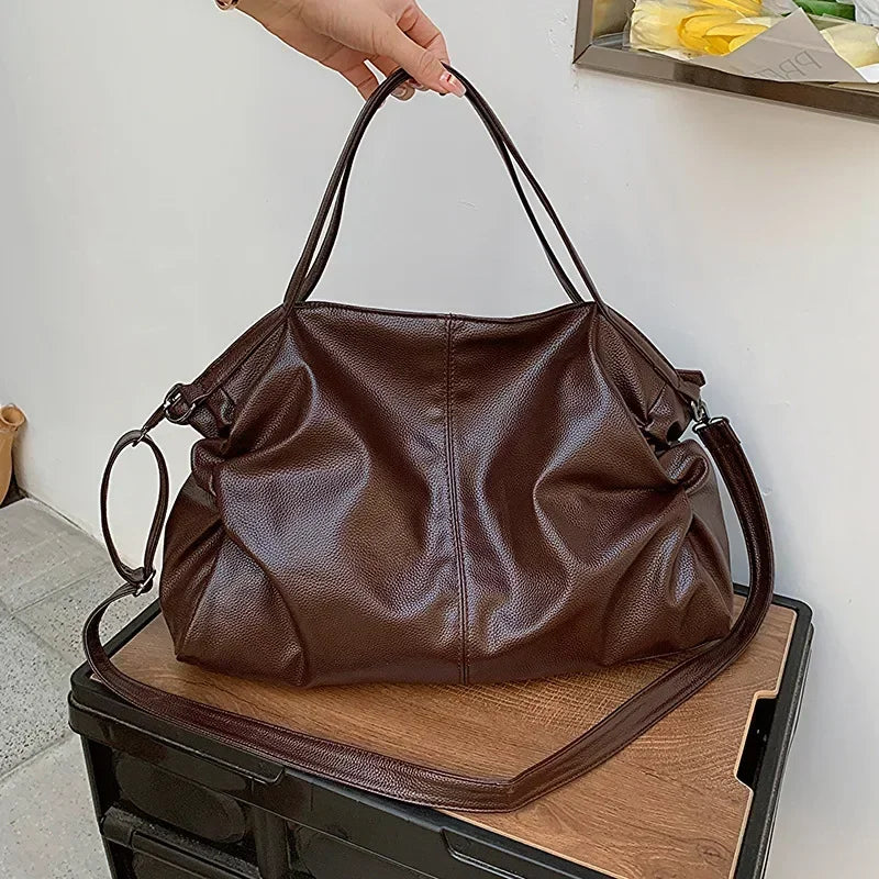 Large Soft Handbag, 13" Laptop Tote Bag - MILA
